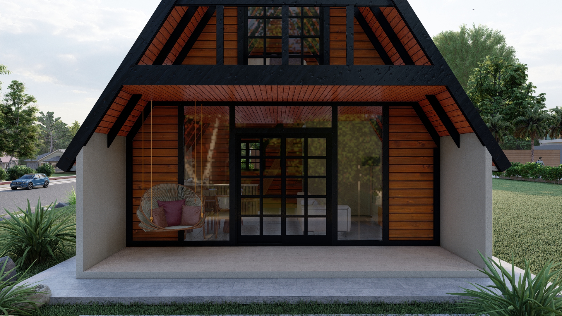 Render do Chalé A-frame P10